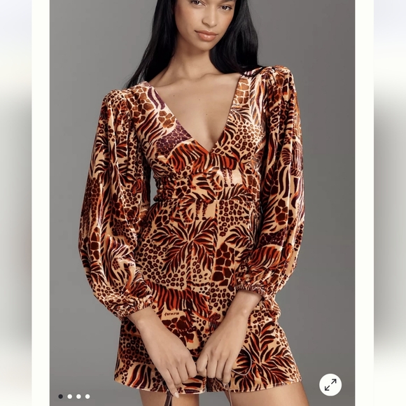 NWT FARM Rio Long Sleeve Printed Romper - Picture 2 of 4